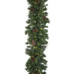 9' X 18" Mixed Pine Garland, Lit -Twinkly Trees Shop g 918 mpl d