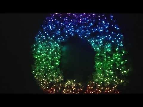 60" Twinkly Pro RGBW Deluxe Oregon Fir Wreath - Bow Option Available 5 60" Twinkly Pro RGBW Deluxe Oregon Fir Wreath - Bow Option Available - Image 5