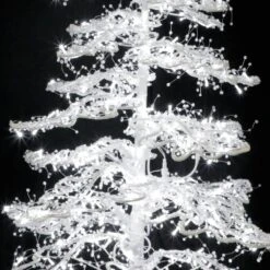 9' Ice Sculpture Christmas Tree - Pure White -Twinkly Trees Shop ice sculpture close up 1000x1000 at 300 dpi 1