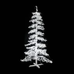 9' Ice Sculpture Christmas Tree - Pure White