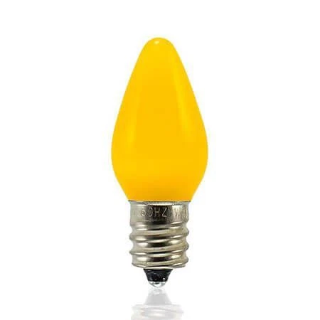 C7 SMD LED Retrofit Bulbs - Frosted Smooth - Yellow - Pro Christmas™ - Bag Of 25 1 C7 SMD LED Retrofit Bulbs - Frosted Smooth - Yellow - Pro Christmas™ - Bag Of 25
