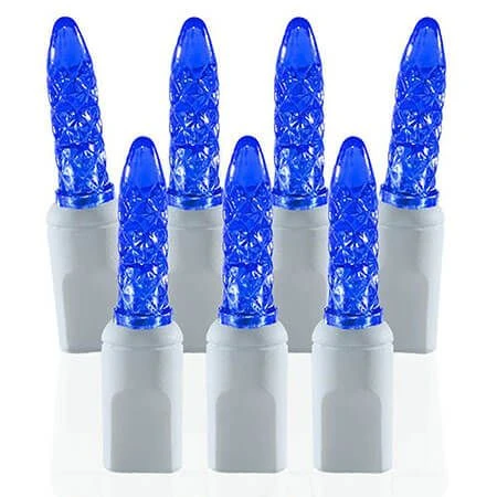 70 Light M5 Blue LED Christmas Lights - White Wire 1 70 Light M5 Blue LED Christmas Lights - White Wire