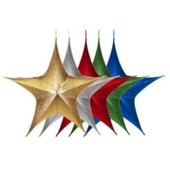 Foldable 3D Star - 60" - Metallic - 5 Colors Available