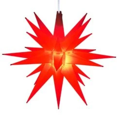 14" Moravian Star, Red