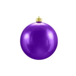 Shiny Christmas Ornaments, Purple, 6in.