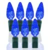 70 Light Blue C6 LED Christmas Lights