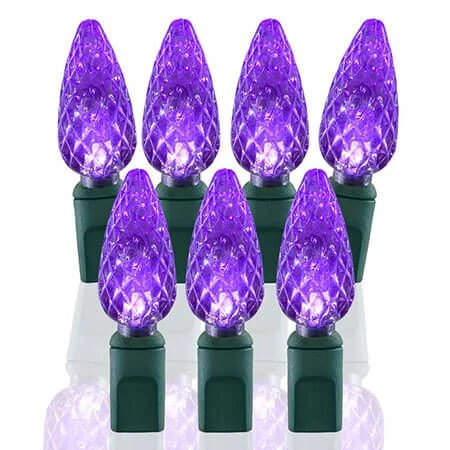 70 Light Purple C6 LED Christmas Lights 1 70 Light Purple C6 LED Christmas Lights