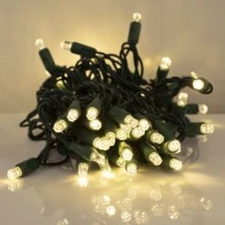 70 Light Warm White Pentagon Gem LED Christmas Lights -Twinkly Trees Shop p pent 704 28ww d