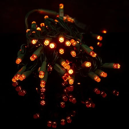 70 Light Amber/Orange Pentagon Gem LED Christmas Lights 4 70 Light Amber/Orange Pentagon Gem LED Christmas Lights - Image 4