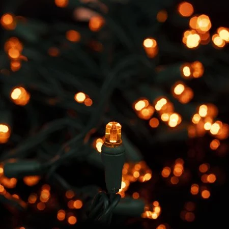 70 Light Amber/Orange Pentagon Gem LED Christmas Lights 3 70 Light Amber/Orange Pentagon Gem LED Christmas Lights - Image 3
