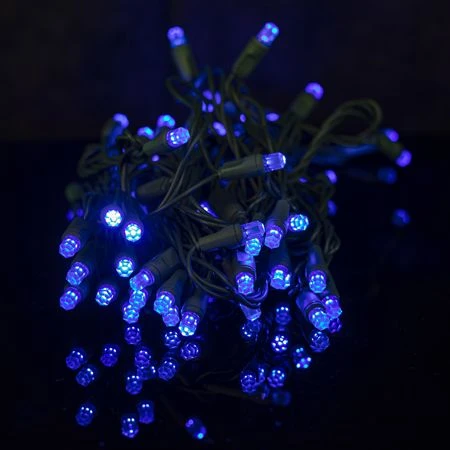 70 Light Blue Pentagon Gem LED Christmas Lights 3 70 Light Blue Pentagon Gem LED Christmas Lights - Image 3