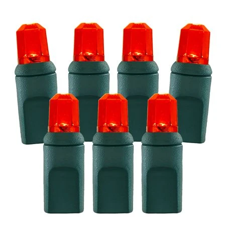 70 Light Red Pentagon Gem LED Christmas Lights 1 70 Light Red Pentagon Gem LED Christmas Lights