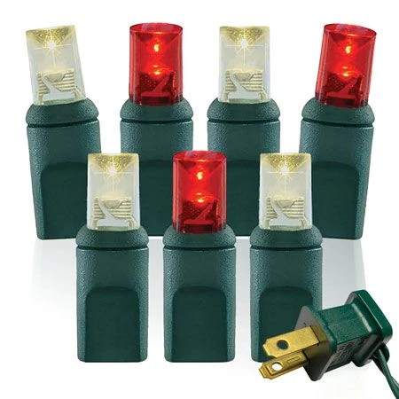 70 Light Warm White/Red Twinkle 5mm Wide Angle Conical LED Christmas Lights 1 70 Light Warm White/Red Twinkle 5mm Wide Angle Conical LED Christmas Lights