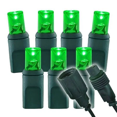Wide Angle Conical - 4" Spacing, 100 Bulb, Grn Cord, UL Coaxial RY Plug - Full Wave - Green 1 Wide Angle Conical - 4" Spacing, 100 Bulb, Grn Cord, UL Coaxial RY Plug - Full Wave - Green
