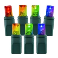 Wide Angle Conical - 4" Spacing, 70 Bulb, Grn Cord, UL Coaxial RY Plug - Full Wave - RGBW