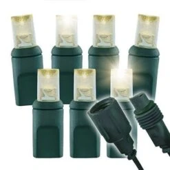 1/5 Strobing Wide Angle Conical LED - 4" Spacing, 70 Bulb, Grn Cord, UL Coaxial RY Plug - Full Wave - Warm White