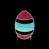 Turquoise And Magenta Glitter Mesh Easter Egg With Pink Rope Light
