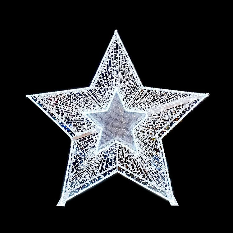 3D Aluminum Star With Glitter Mesh Insert 1 3D Aluminum Star With Glitter Mesh Insert