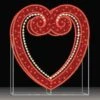 Valentine Photo Frame, 2D Glitter Mesh And Rope Light Outline