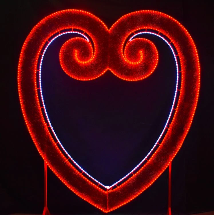 Valentine Photo Frame, 3D Garland With Mini Lights And Rope 1 Valentine Photo Frame, 3D Garland With Mini Lights And Rope