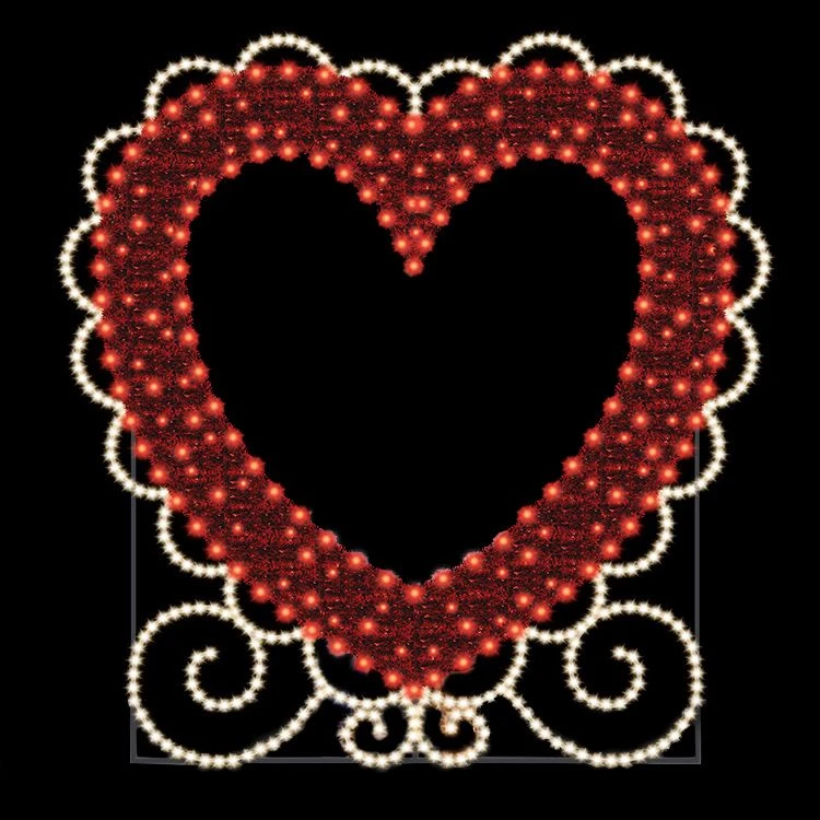 Flat Valentine Photo Frame With Glitter Mesh And Rope Light 1 Flat Valentine Photo Frame With Glitter Mesh And Rope Light