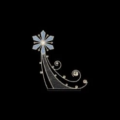 Rising Snowflake With Ornamentation - Right