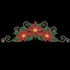 Poinsettia Spray Sign Topper 14' W X 5' T, 414 Bulbs, LED