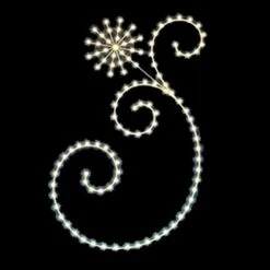 Snowburst Scroll 5' W X 8' 6" T, 150 Bulbs, LED
