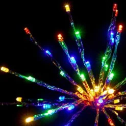 12" Silver Twinkle Starburst - Multi-colored LED Lights -Twinkly Trees Shop sl tsb 12 m sl 2 1