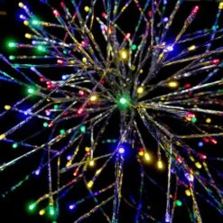 24" Silver Twinkle Starburst - Multi-colored LED Lights -Twinkly Trees Shop sl tsb 24 m sl 3 cropped 1