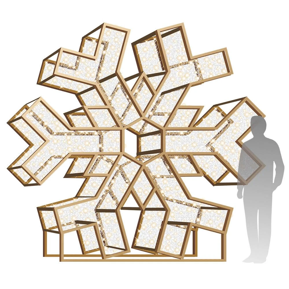 10' Giant LED 3D Snowflake - Warm White - Radiant 1 10' Giant LED 3D Snowflake - Warm White - Radiant