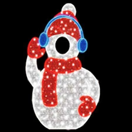 5.25' 2D LED Snowman - Photo Op Display 1 5.25' 2D LED Snowman - Photo Op Display