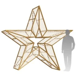 10' 3D LED Star Icon - Warm White