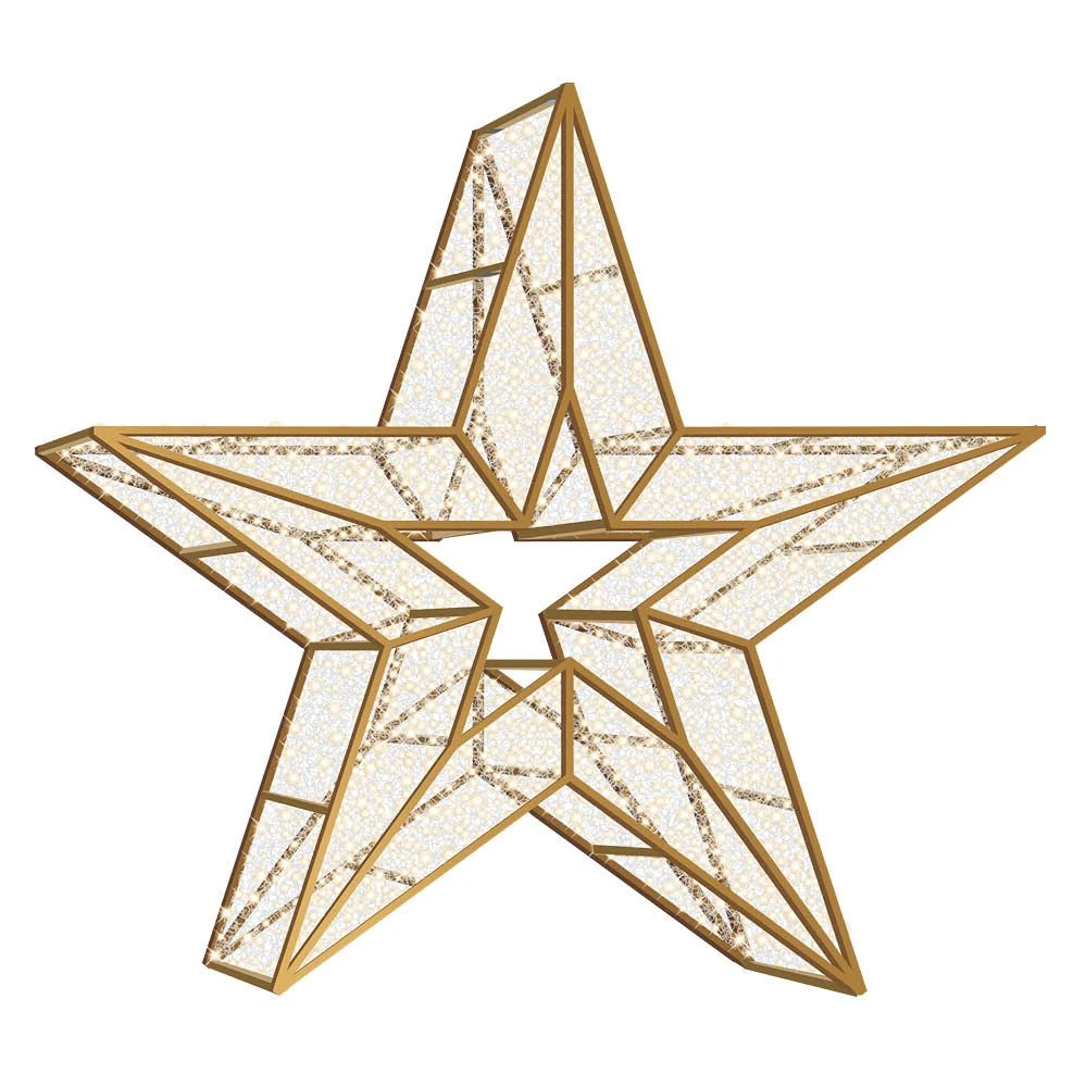 10' 3D LED Star Icon - Warm White 2 10' 3D LED Star Icon - Warm White - Image 2
