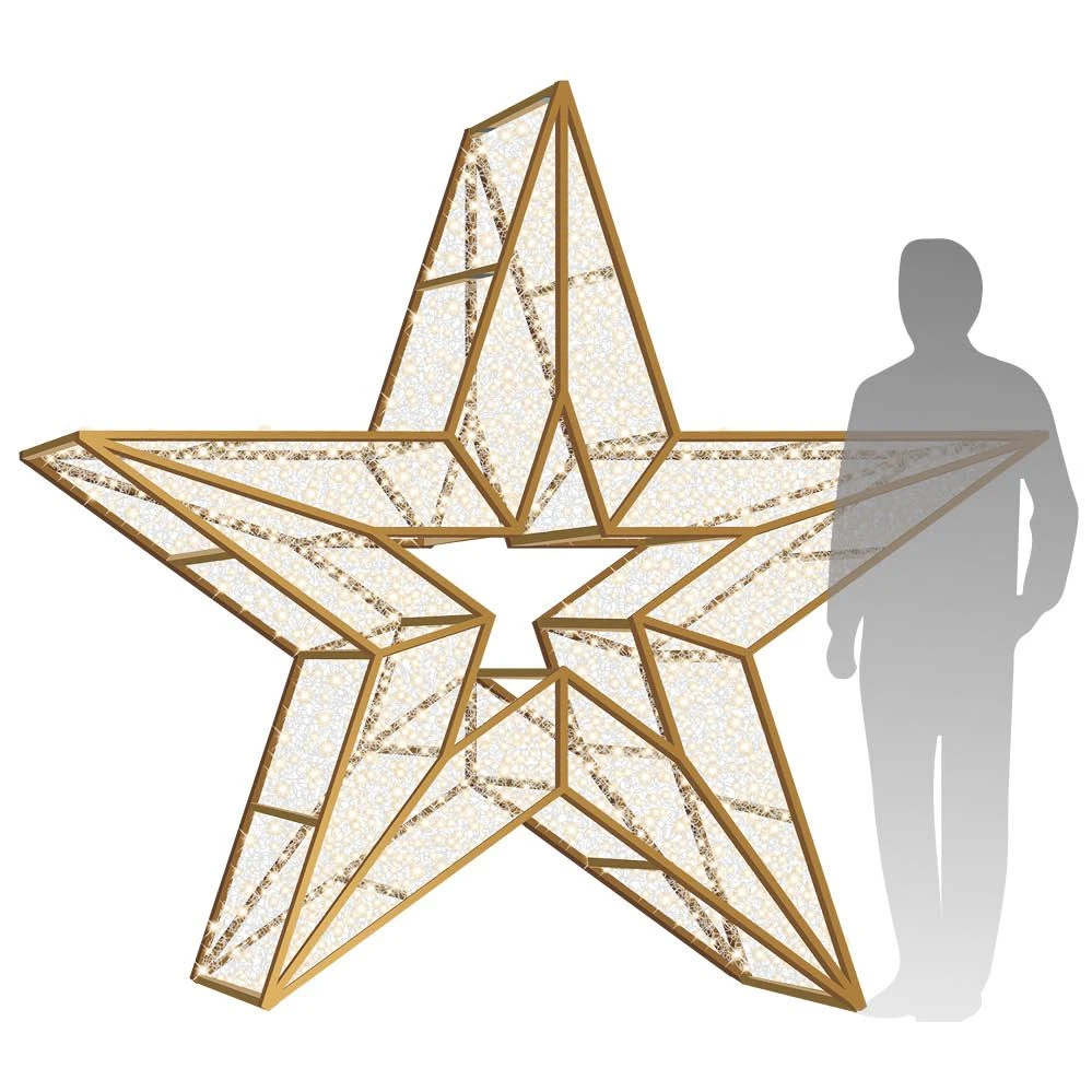 7' 3D LED Star Icon - Warm White 1 7' 3D LED Star Icon - Warm White