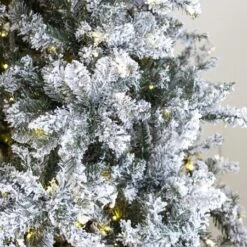 7.5' Indoor LED Flocked Appalachian Spruce Christmas Tree - Warm White -Twinkly Trees Shop t it 75 1232 ww 3