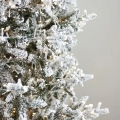 7.5' Indoor LED Flocked Alpine Fir Christmas Tree - Warm White -Twinkly Trees Shop t it 75 1234 ww 5