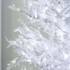 7.5' Indoor LED Glacier Fir White Christmas Tree - With Multi-Function Pure White/Warm White Lights -Twinkly Trees Shop t it 75 1236 wwcw 5