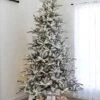 9' Indoor LED Flocked Siberian Fir Christmas Tree - Warm White