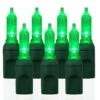 70 Light T5 Smooth Green LED Christmas Lights