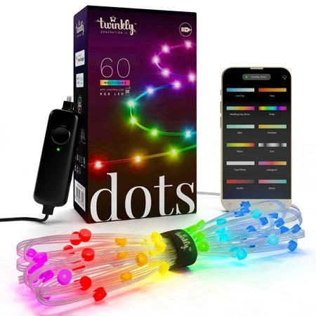 Twinkly RGB - Dots - 60L - Transparent Wire 1 Twinkly RGB - Dots - 60L - Transparent Wire