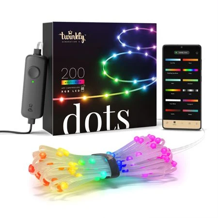 Twinkly RGB - Dots - 200L - Transparent Wire 1 Twinkly RGB - Dots - 200L - Transparent Wire