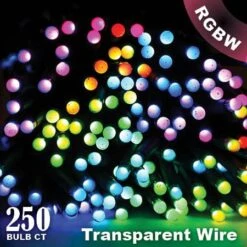 Twinkly Pro - RGBW Capsule - 250 Lights - 4" Spacing - Transparent Wire - Single Line -Twinkly Trees Shop twinkly web 2020 13510