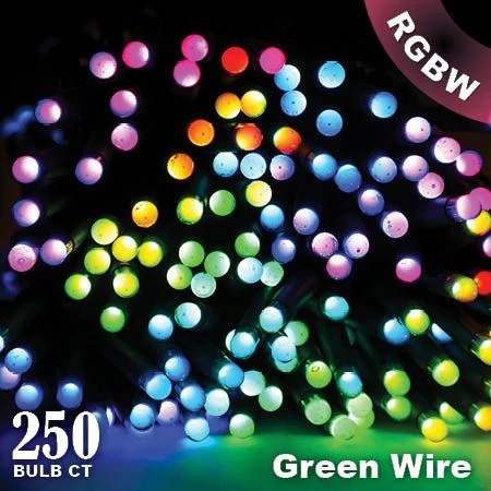 Twinkly Pro - RGBW Capsule - 250 Lights - 4" Spacing - Green Wire - Dual Line 3 Twinkly Pro - RGBW Capsule - 250 Lights - 4" Spacing - Green Wire - Dual Line - Image 3