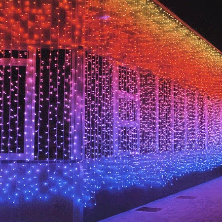 Twinkly Pro Curtain Lights - RGBW Capsule - 250 Lights - 10 Drops - Transparent Wire 3 Twinkly Pro Curtain Lights - RGBW Capsule - 250 Lights - 10 Drops - Transparent Wire - Image 3