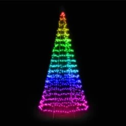 19.5' Twinkly Light Tree RGBW, 1000L, Pole NOT Included, Wifi -Twinkly Trees Shop twp01kspp fx rainbow