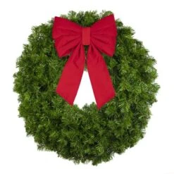 30" Unlit Deluxe Oregon Fir Wreath - Bow Option Available -Twinkly Trees Shop w 30 dofu b vb 12 r