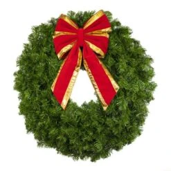 30" Unlit Deluxe Oregon Fir Wreath - Bow Option Available -Twinkly Trees Shop w 30 dofu b vb 8 rgt