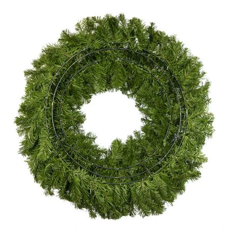 36" Lit Warm White And Red Deluxe Oregon Fir Wreath - Bow Option Available 4 36" Lit Warm White And Red Deluxe Oregon Fir Wreath - Bow Option Available - Image 4