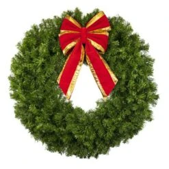36" Unlit Deluxe Oregon Fir Wreath - Bow Option Available -Twinkly Trees Shop w 36 dofu b vb 12 rgt